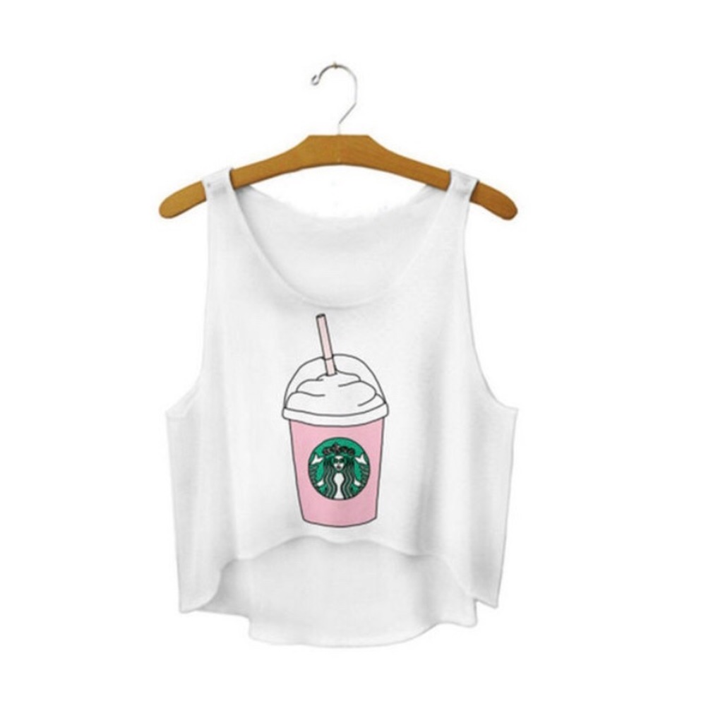 Pink drink cropped top